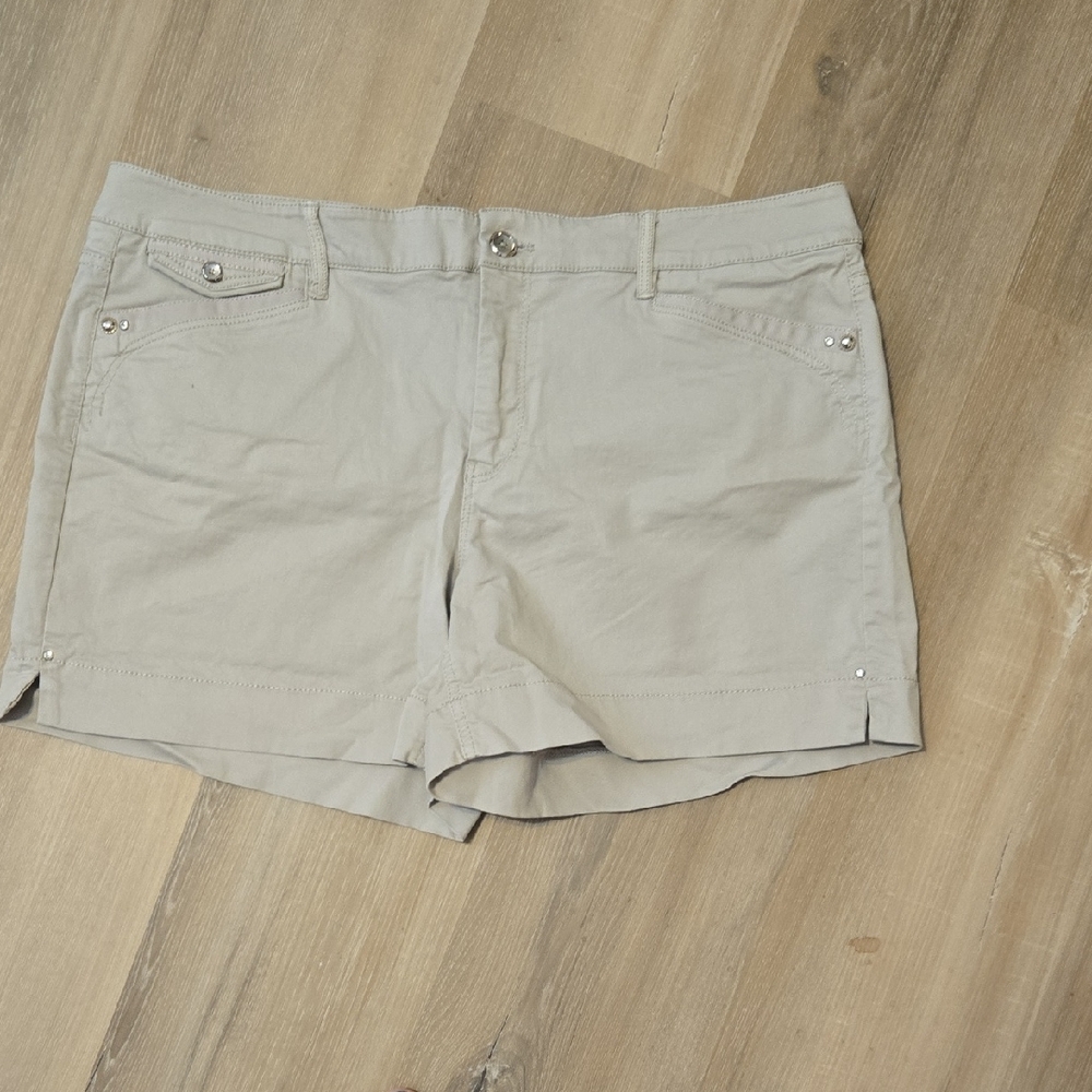 WHBM White House Black Market Tan Bermuda Shorts